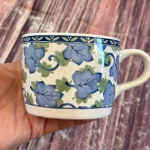 Set Of 4 Pfaltzgraff Blue Isle Coffee Mugs Tea Cups Vintage Retired